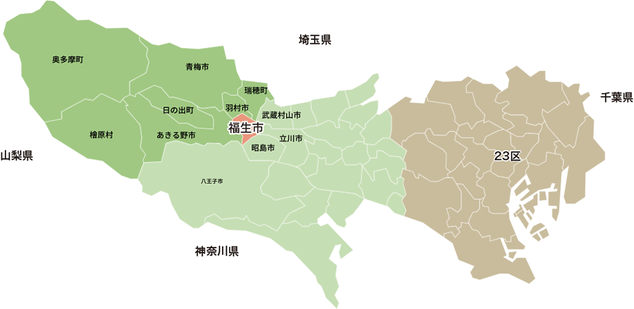 福生市　地図