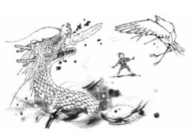 龍と白サギ画像6